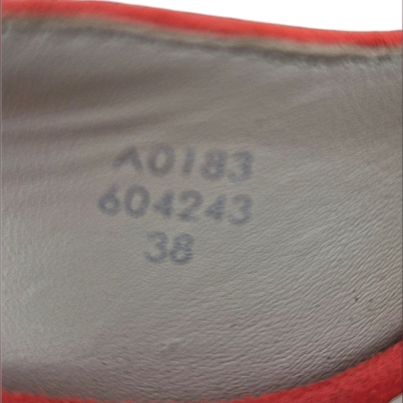 Boden Suede Leather Madison Courts Burnt Orange Scallop Heels Size 7.5 - Picture 11 of 16